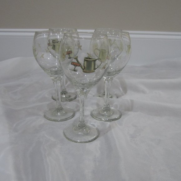 Pfaltzgraff Naturewood 5 Glass Drink Wine - Picture 1 of 4